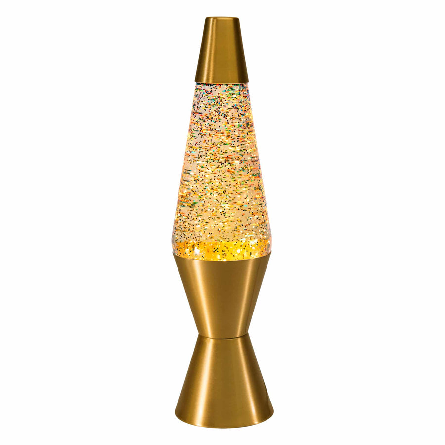 14.5″ LAMP RAINBOW GLITTER – CLEAR/GOLD T5